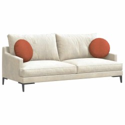 Coussins de siège 2 pcs Rouge orange Ø 40 cm 519729519729