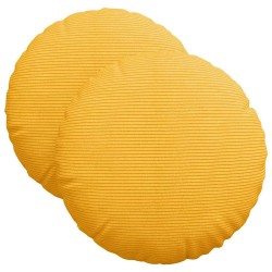Coussins de siège 2 pcs Jaune clair Ø 40 cm 519730519730