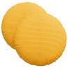 Coussins de siège 2 pcs Jaune clair Ø 40 cm 519730519730