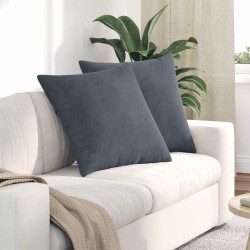 Coussins de canapé 2 pcs Gris foncé 60 x 60 cm 519734519734