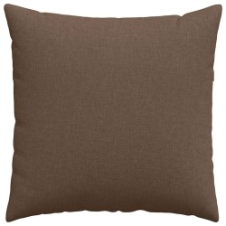Coussins de canapé 2 pcs Marron 60 x 60 cm tissu 519736519736