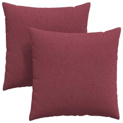 Coussins de canapé 2 pcs Bordeaux 60 x 60 cm tissu 519737519737