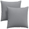 Coussins de canapé 2 pcs Gris clair 60 x 60 cm tissu 519763519763