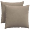 Coussins de canapé 2 pcs Taupe 50 x 50 cm tissu 519764519764