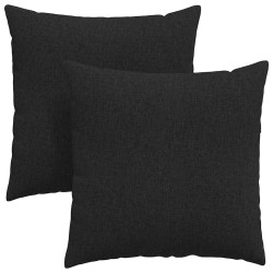 Coussins de canapé 2 pcs Noir 60 x 60 cm tissu 519767519767
