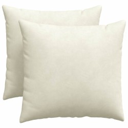 Coussins de canapé 2 pcs Crème 50 x 50 cm 519768519768