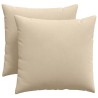 Coussins de canapé 2 pcs Crème 50 x 50 cm tissu 519773519773