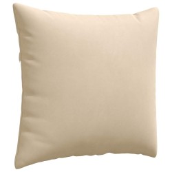 Coussins de canapé 2 pcs Crème 50 x 50 cm tissu 519773519773