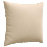 Coussins de canapé 2 pcs Crème 50 x 50 cm tissu 519773519773