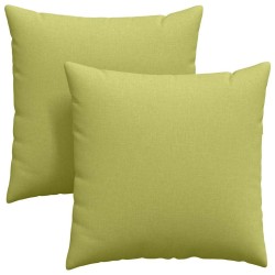 Coussins de canapé 2 pcs Vert clair 60 x 60 cm tissu 519776519776