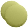 Coussins de siège 2 pcs Vert clair Ø50 x 19 cm tissu 519778519778