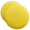 Coussins de siège 2 pcs Jaune clair Ø50 x 19 cm tissu 519779519779