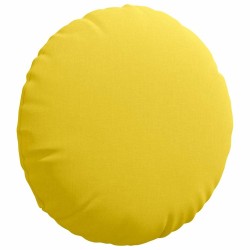 Coussins de siège 2 pcs Jaune clair Ø50 x 19 cm tissu 519779519779