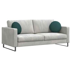 Coussins de siège 2 pcs Vert foncé Ø40 x 13 cm tissu 519783519783