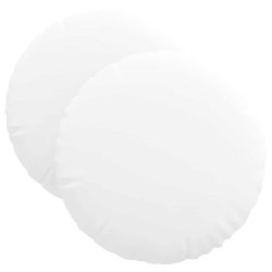 Coussins de siège 2 pcs Blanc Ø40 x 13 cm tissu 519784519784