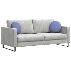 Coussins de siège 2 pcs Bleu denim Ø40 x 13 cm tissu 519785519785