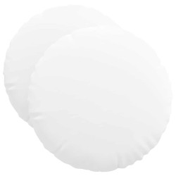 Coussins de siège 2 pcs Blanc Ø50 x 19 cm tissu 519786519786