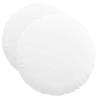 Coussins de siège 2 pcs Blanc Ø50 x 19 cm tissu 519786519786