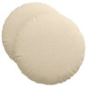 Coussins de siège 2 pcs Crème Ø50 x 19 cm tissu 519787519787