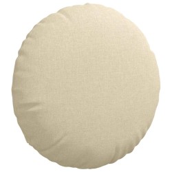 Coussins de siège 2 pcs Crème Ø50 x 19 cm tissu 519787519787