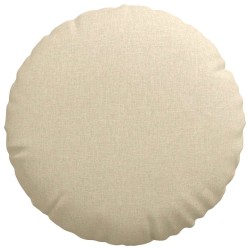 Coussins de siège 2 pcs Crème Ø50 x 19 cm tissu 519787519787