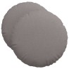 Coussins de siège 2 pcs Taupe Ø50 x 19 cm tissu 519788519788