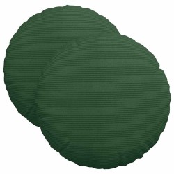Coussins de siège 2 pcs Vert foncé Ø 40 cm 519789519789