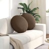 Coussins de siège 2 pcs Marron Ø50 x 19 cm tissu 519791519791