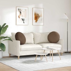 Coussins de siège 2 pcs Marron Ø50 x 19 cm tissu 519791519791