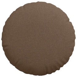 Coussins de siège 2 pcs Marron Ø50 x 19 cm tissu 519791519791