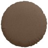 Coussins de siège 2 pcs Marron Ø50 x 19 cm tissu 519791519791