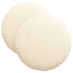 Coussins de siège 2 pcs Crème Ø 40 cm Tissu en velours côtelé 519792519792