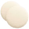 Coussins de siège 2 pcs Crème Ø 40 cm Tissu en velours côtelé 519792519792