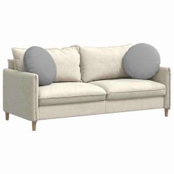 Coussins de siège 2 pcs Gris nuage Ø50 x 19 cm tissu 519794519794