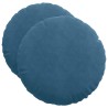 Coussins de siège 2 pcs Bleu Ø50 x 19 cm Velours 519795519795