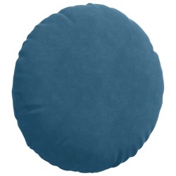 Coussins de siège 2 pcs Bleu Ø50 x 19 cm Velours 519795519795