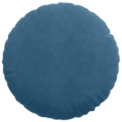 Coussins de siège 2 pcs Bleu Ø50 x 19 cm Velours 519795519795