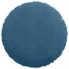 Coussins de siège 2 pcs Bleu Ø50 x 19 cm Velours 519795519795