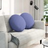 Coussins de siège 2 pcs Bleu denim Ø50 x 19 cm tissu 519797519797