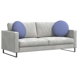 Coussins de siège 2 pcs Bleu denim Ø50 x 19 cm tissu 519797519797