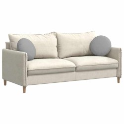 Coussins de siège 2 pcs Gris nuage Ø40 x 13 cm tissu 519798519798