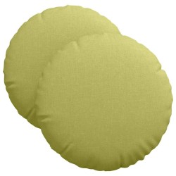 Coussins de siège 2 pcs Vert clair Ø40 x 13 cm tissu 519799519799