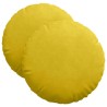 Coussins de siège 2 pcs Jaune Ø 40 x 13 cm Velours 519801519801