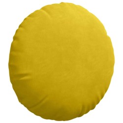 Coussins de siège 2 pcs Jaune Ø 40 x 13 cm Velours 519801519801