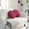 Coussins de siège 2 pcs Bordeaux Ø 40 x 13 cm Velours 519802519802