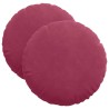 Coussins de siège 2 pcs Bordeaux Ø 40 x 13 cm Velours 519802519802