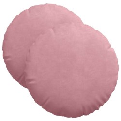 Coussins de siège 2 pcs Rose Ø 40 x 13 cm Velours 519803519803