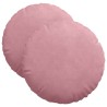 Coussins de siège 2 pcs Rose Ø 40 x 13 cm Velours 519803519803