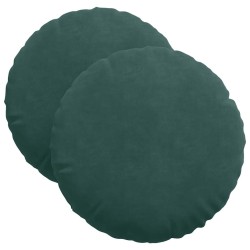 Coussins de siège 2 pcs Vert foncé Ø 40 x 13 cm Velours 519804519804