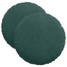 Coussins de siège 2 pcs Vert foncé Ø 40 x 13 cm Velours 519804519804